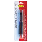 Ldsp Retractable Pens Black/blue 2ct                                                                