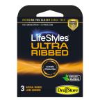 Lifestyles Ultra Ribbed Condom 3ct                                                                  