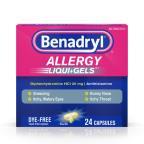 Benadryl Dye-free Liquid Gel 24ct                                                                   
